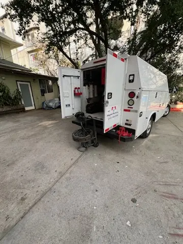 Magnet Plumbing service vehicle on-site for Slab Leak Repair in Country Club Colony